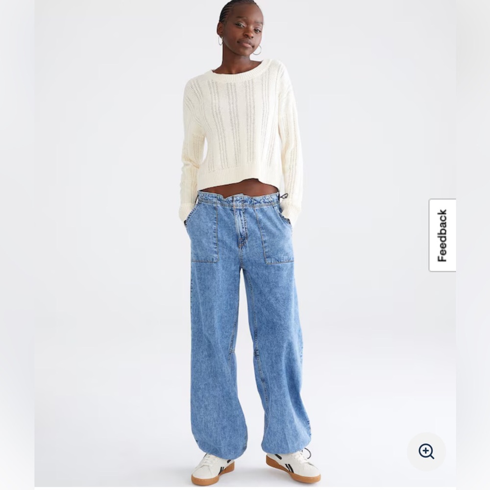 Aeropostale Light Blue Wide-Leg Jeans